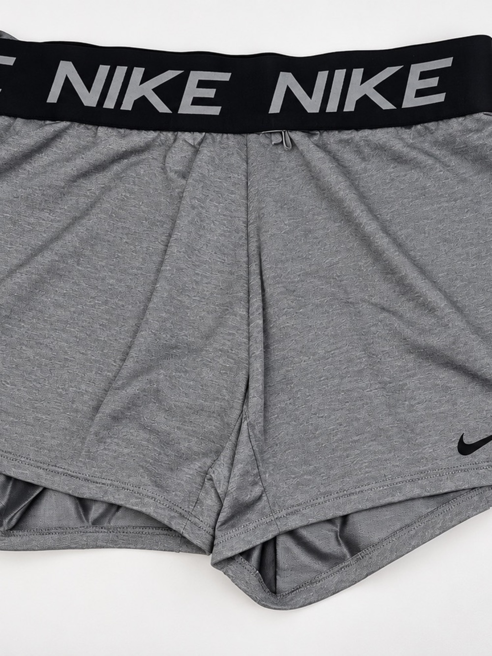 Nike Gray Elastic-Waist Athletic Shorts - Picture 6 of 8